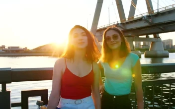 Stock Video A Couple Of Girls Smiling At The Camera for PC