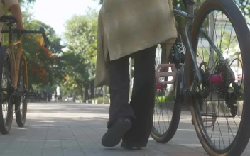 Stock Video A Couples Walk After A Bike Ride for PC