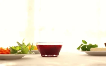 Stock Video A Cup Of Tea At A Table With Breakfast for PC