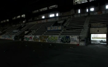 Stock Video Abandoned Arena And Tribune for PC