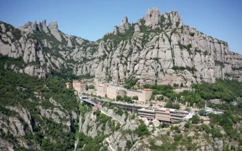 Stock Video Abbey Built Into Montserrat Mountain for PC