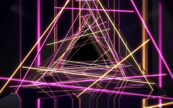 Stock Video Abstract Animation With Neon Lights for PC