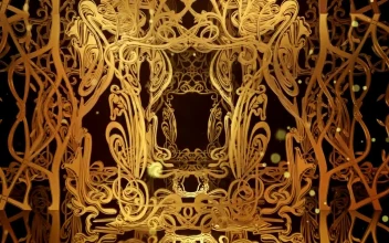 Stock Video Abstract Classic Golden Frames D Render for PC