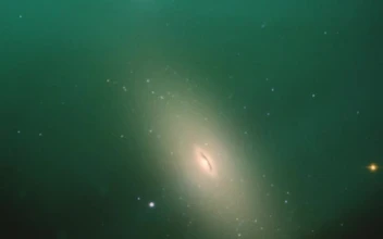 Stock Video Abstract Space In Green Color With Stars And Galaxies for PC