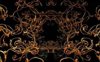 Stock Video Abstract Tunnel With Golden Branch Shapes for PC