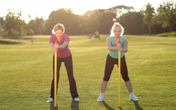 Stock Video Adult Women Exercising Outdoors for PC