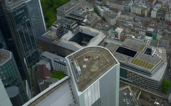 Stock Video Aerial High View Of The City Of Frankfurt for PC