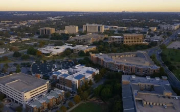 Stock Video Aerial Panorama Of An Apartments Area In A City for PC