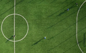 Stock Video Aerial Shot Of A Soccer Match for PC
