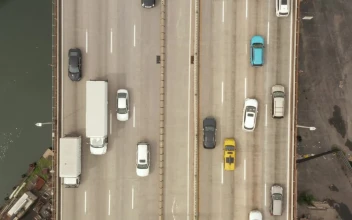 Stock Video Aerial Top Shot Of A Highway Bridge for PC
