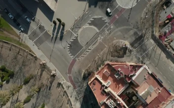 Stock Video Aerial Top Shot Of Barcelona Close Up for PC