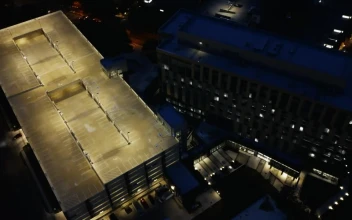 Stock Video Aerial Tour Above A City At Night for PC