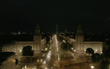 Stock Video Aerial Tour Of An Avenue In A Beautiful German City for PC