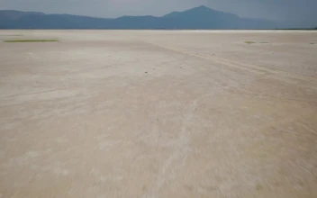 Stock Video Aerial View Of A Dry Lagoon for PC