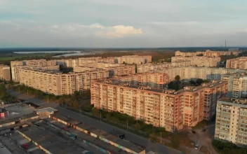 Stock Video Aerial View Of Urban Apartment Buildings for PC