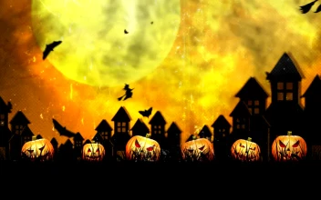 Stock Video Bats And Witches On Halloween d Animation For PC
