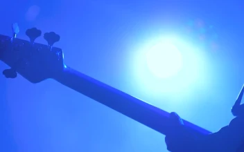 Stock Video Bass Guitar Player Performing On Stage For PC