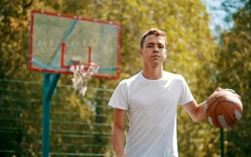 Stock Video Basketball Player Voting The Ball Looking Towards For PC