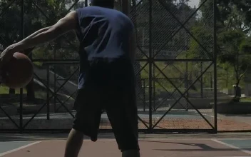 Stock Video Basketball Player Dribbling Then Dunking For PC