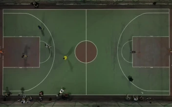 Stock Video Basketball Court With Players Top View For PC
