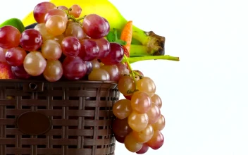 Stock Video Basket Full Of Different Kind Of Fruit For PC