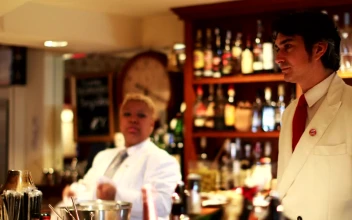 Stock Video Barista And Bartenders Working At The Bar For PC