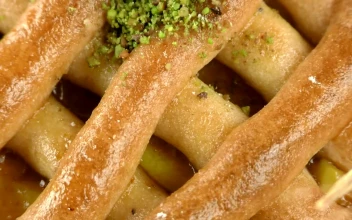 Stock Video Baked Crusty Bread Dessert Macro For PC