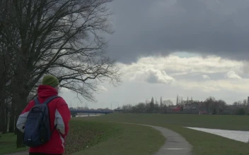 Stock Video Backpacker Walking On A Path For PC