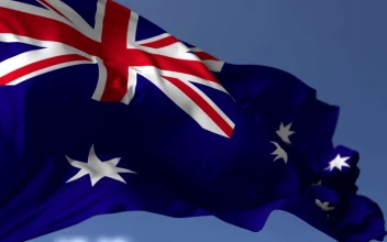 Stock Video Australian Flag Waving In Slow Motion For PC