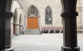Stock Video Atrium Inside A Gothic Church For PC
