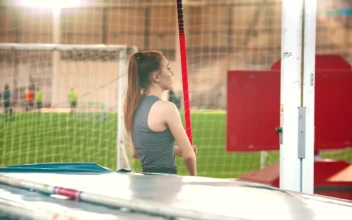 Stock Video Athlete Woman Walking Through A Sports Center For PC