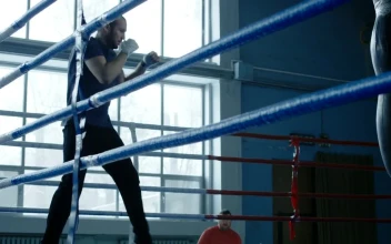 Stock Video Athlete Training Boxing On The Ring For PC