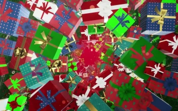 Stock Video Assorted Christmas Gifts Floating d Render For PC
