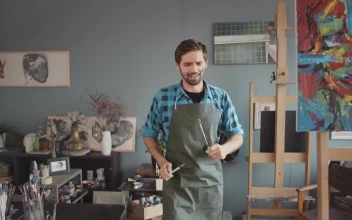 Stock Video Artist Inspired By Music Dances Around Studio For PC