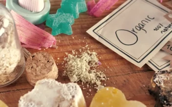 Stock Video Arrangement Of Soaps And Natural Ingredients On A Table For PC