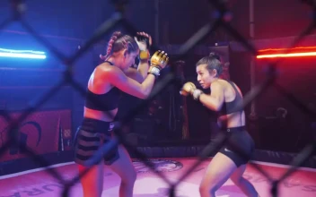 Stock Video Arduous Mixed Martial Arts Combat Between Two Women For PC
