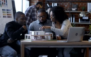 Stock Video Architects Checking A House Model For PC