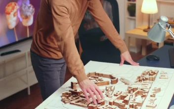 Stock Video Architect Working With A Model At Home For PC