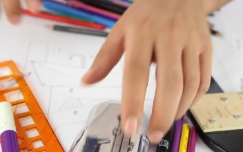 Stock Video Architect Drawing A Compass From Its Box For PC