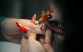 Stock Video Applying Nail Polish To Clients Hand For PC