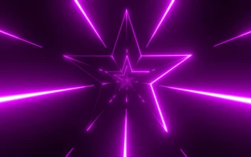 Stock Video Animation Of Purple Laser Stars For PC