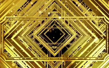 Stock Video Animation Of Golden Empty Frames For PC