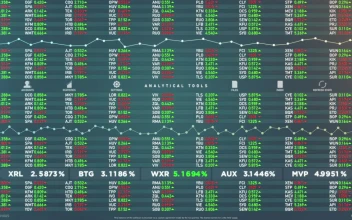 Stock Video Animated Stock Market Analytics Software Mockup For PC