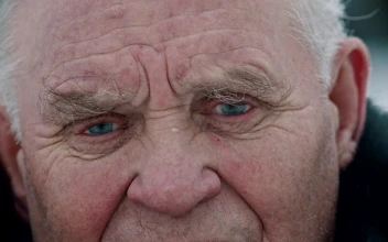 Stock Video An Old Mans Face With Wrinkles For PC