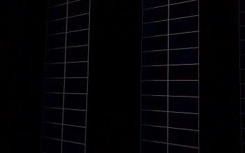Stock Video An Industrial Solar Plant Panels In The Sunset For PC