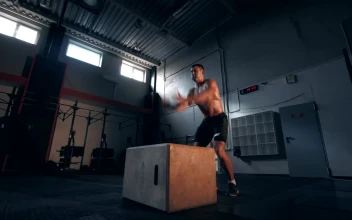 Stock Video An Athlete Doing Jumping Exercises For PC