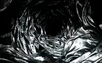 Stock Video An Abstract Dark Tunnel Of d Wrinkled Wire Mesh For PC