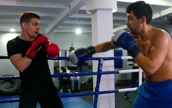 Stock Video Amateur Boxers Training In The Ring For PC