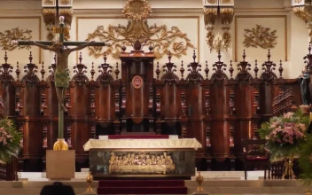 Stock Video Altar The Front Of The Interior Of A Church Detailed For PC