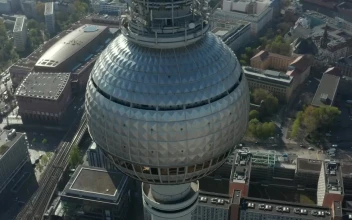 Stock Video Alexanderplatz Tv Tower Aerial High View For PC